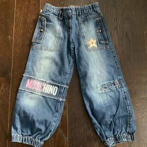 Moschino Bambino Girls Blue Denim Jean Jeggings - Rare Find!